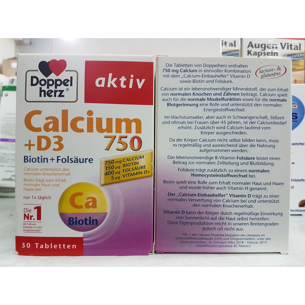 Hàng đức calcium 750 - d3 hộp 30 viên