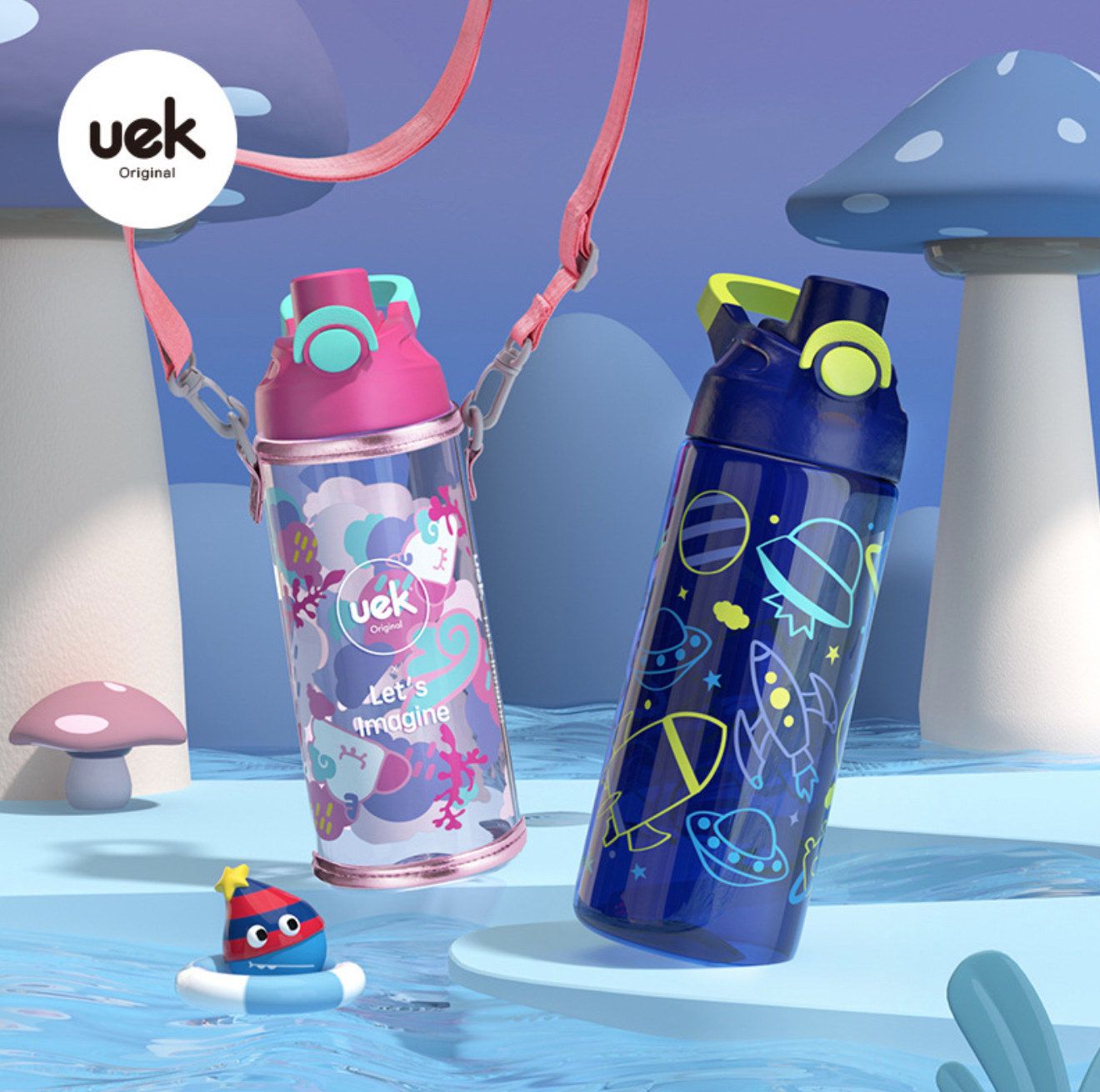 Bình Nước Cho Bé UEK Cao Cấp 460/670ml