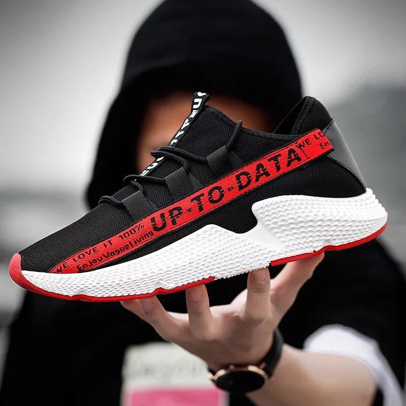 Giày sneaker thể thao SN6677 Đen-Đỏ- Ưu đãi cực shock