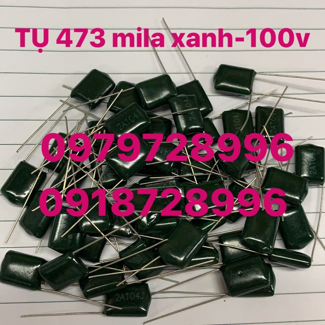 Tụ 473 mila xanh 100 v gói 50 cái