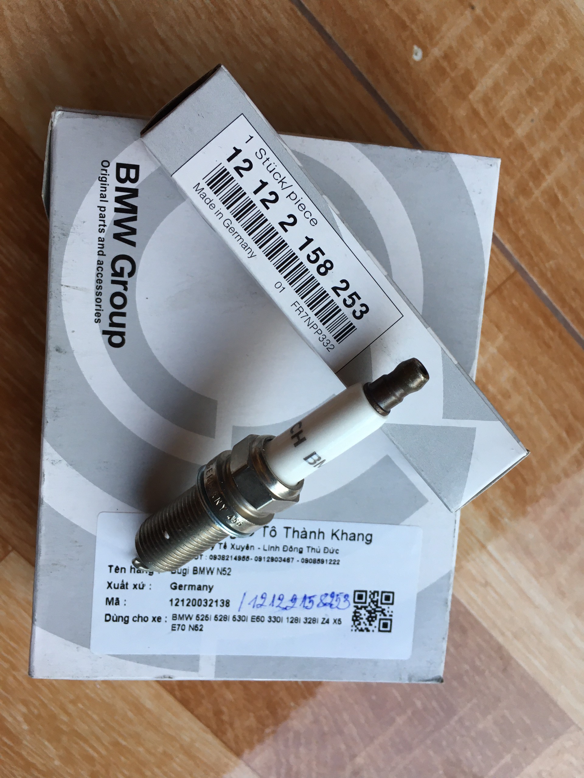 Bugi đánh lửa BMW 318i E46, BMW 320i E90 Mã : 12122158253