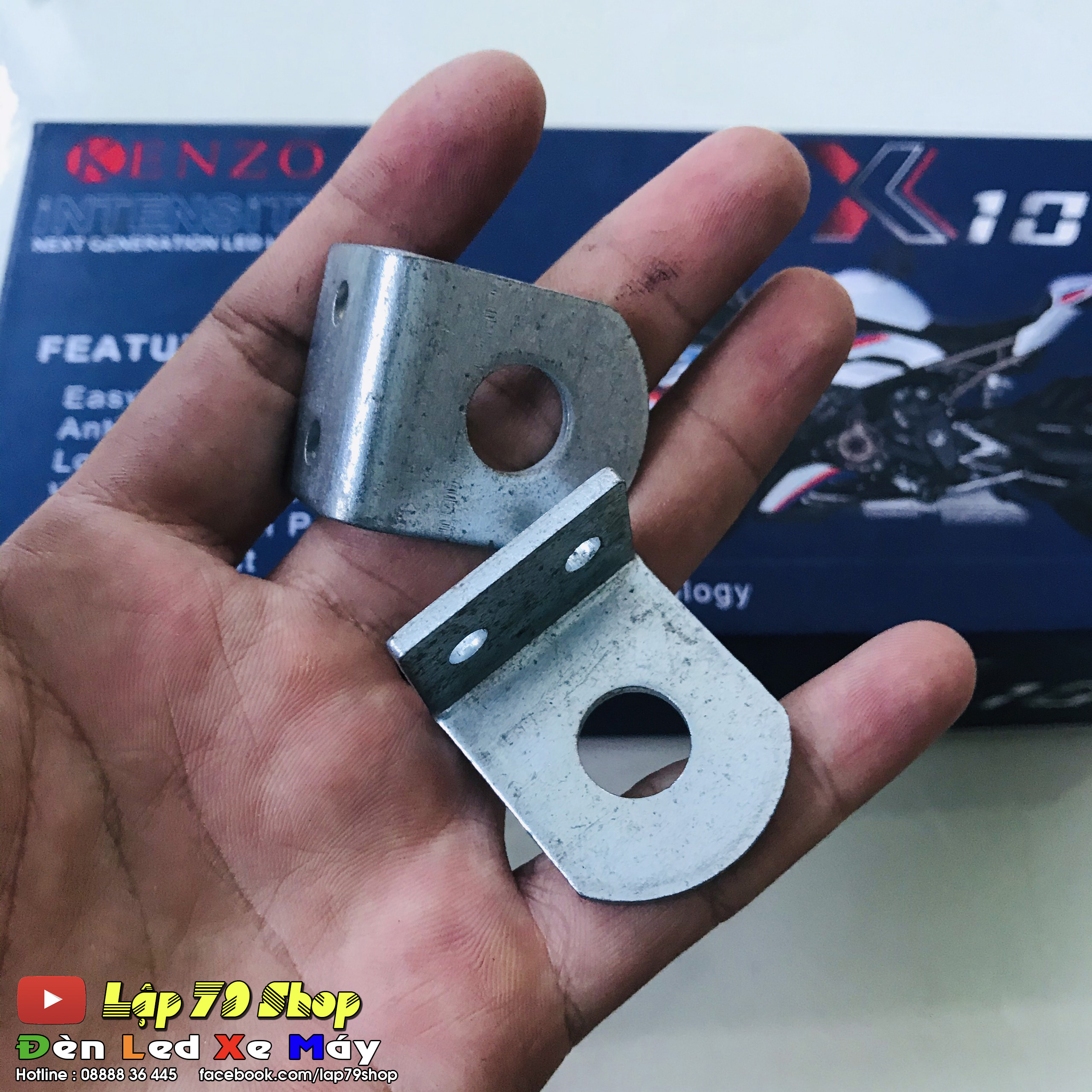 Pat gắn đèn trợ sáng mini vào phuộc - 1 cặp