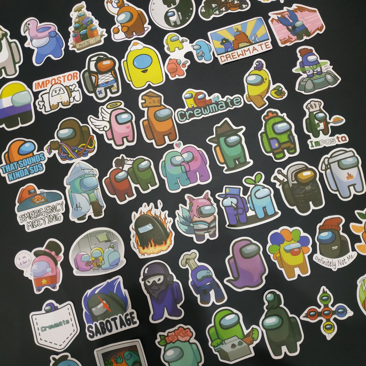 Set 45 sticker graffiti among us không thấm nước