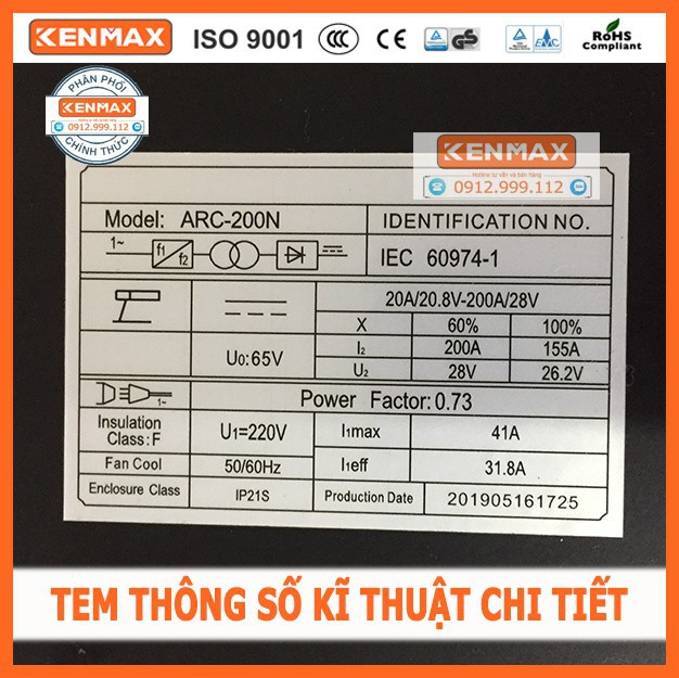Máy hàn kenmax 200N