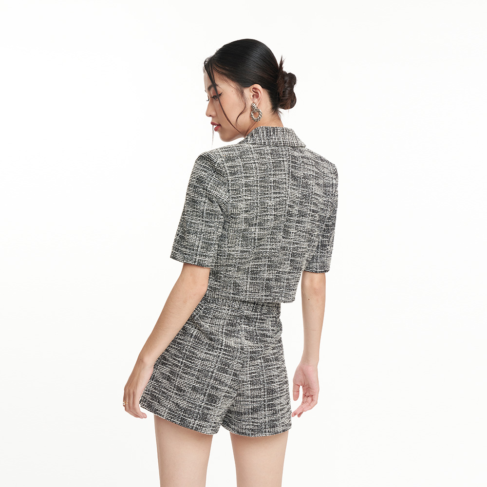 N&M Set dạ áo và váy Tweed Nữ Luxury 2209006