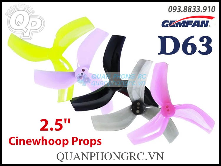 4 Cặp Cánh 3/5 Lá GEMFAN D63  (8 Pcs/Set)