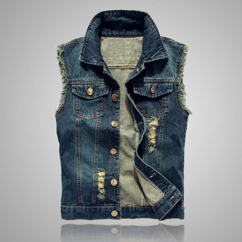 vintage denim waistcoat