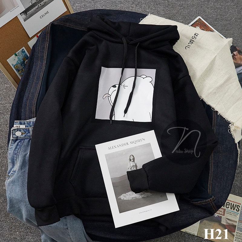 Mẫu Áo Hoodie đôi đẹp Gấu Ice Bear siêu kute - giá chỉ 1 áo 🧡