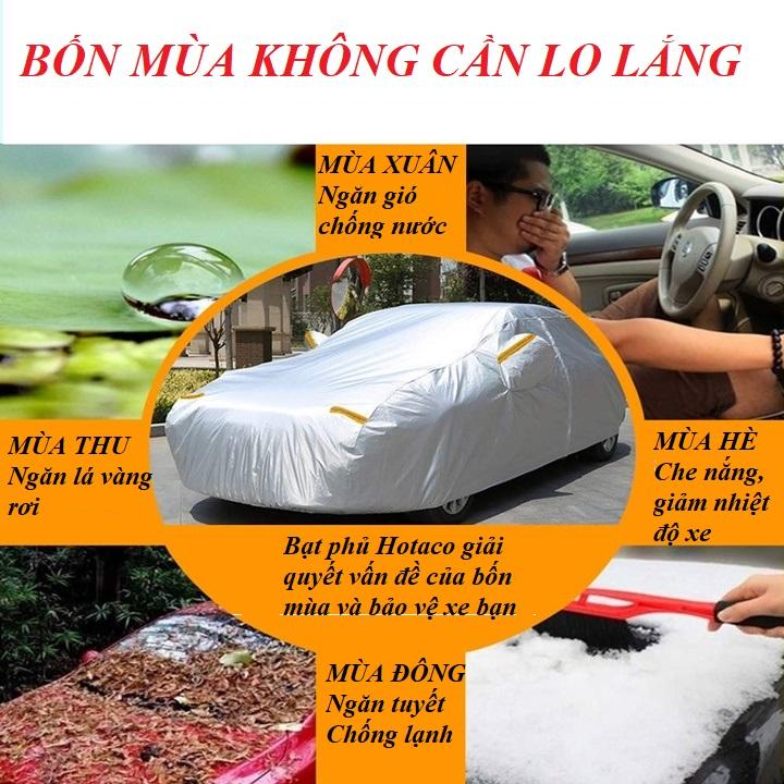 Bạt phủ ô tô, bạt che nắng, bạt che xe, áo trùm xe cao cấp hàng xuất khẩu độ bền cao đến 1-2 năm
