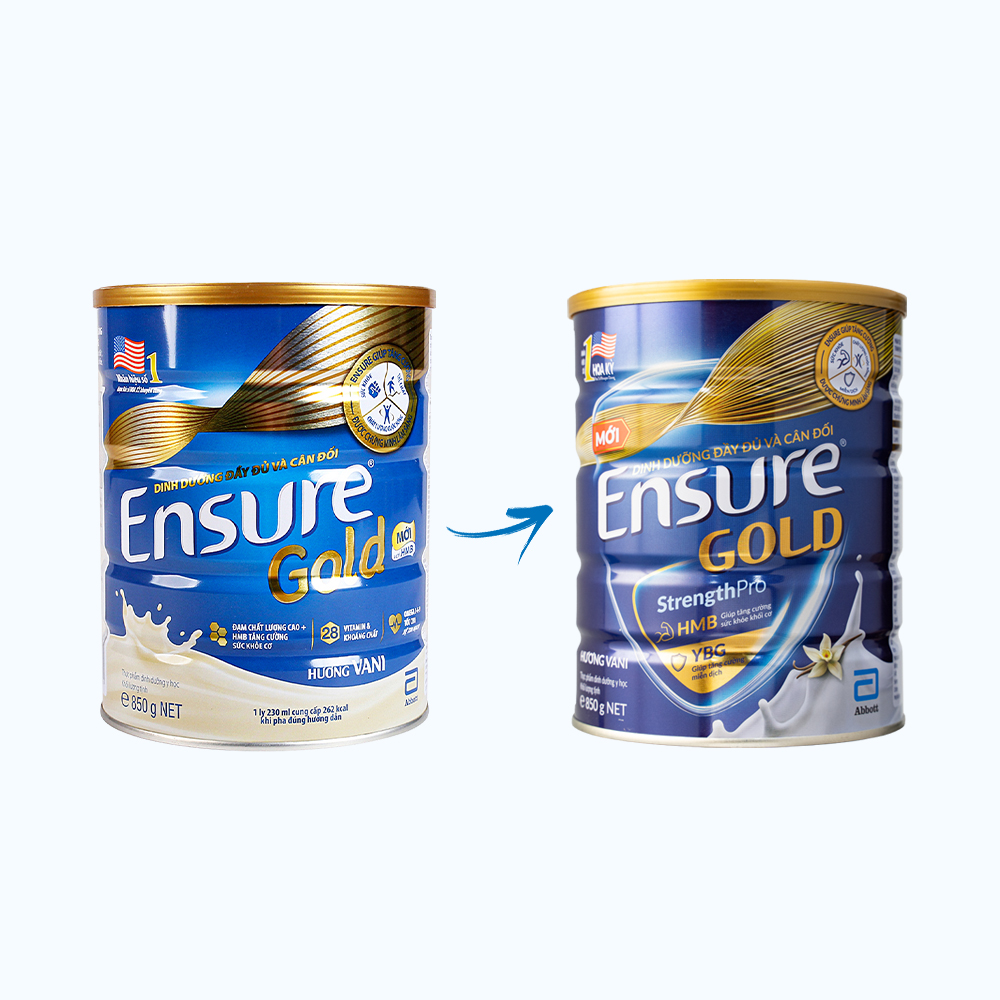 Combo 4 lon ensure gold vani 850gr date 2025 mẫu mới