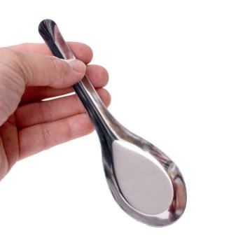 Thìa ăn cơm Thìa ăn phở Thìa ăn súp inox cao cấp - Màu trắng bạc 15.5 cm
