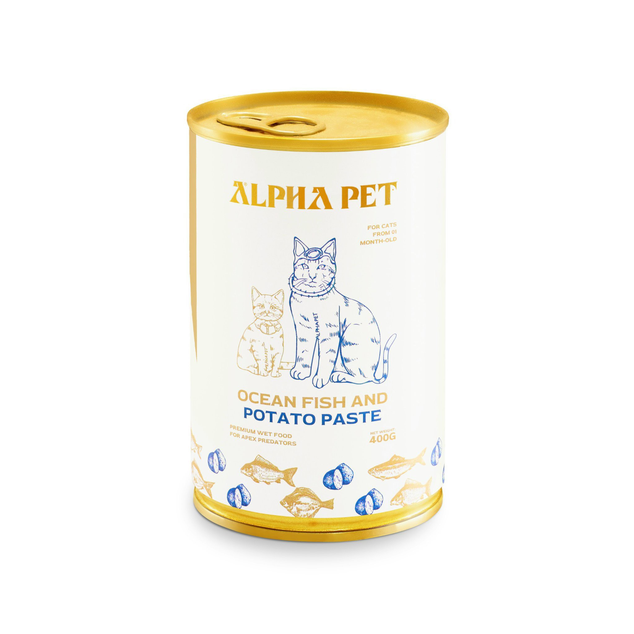 Pate ALPHA PET lon 400g 8 vị cho chó & mèo