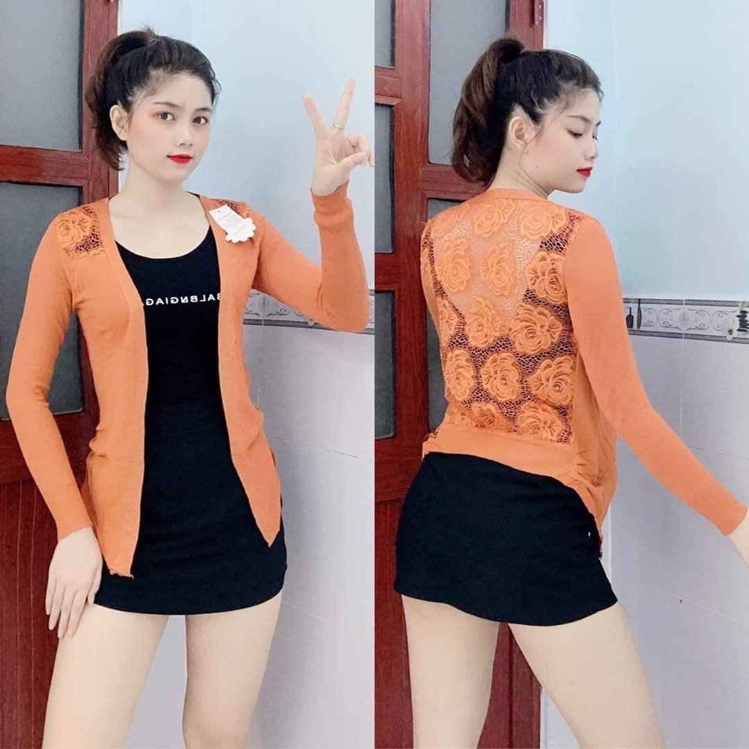 Áo Khoác Phối Ren Lưng Có Nhiều Màu