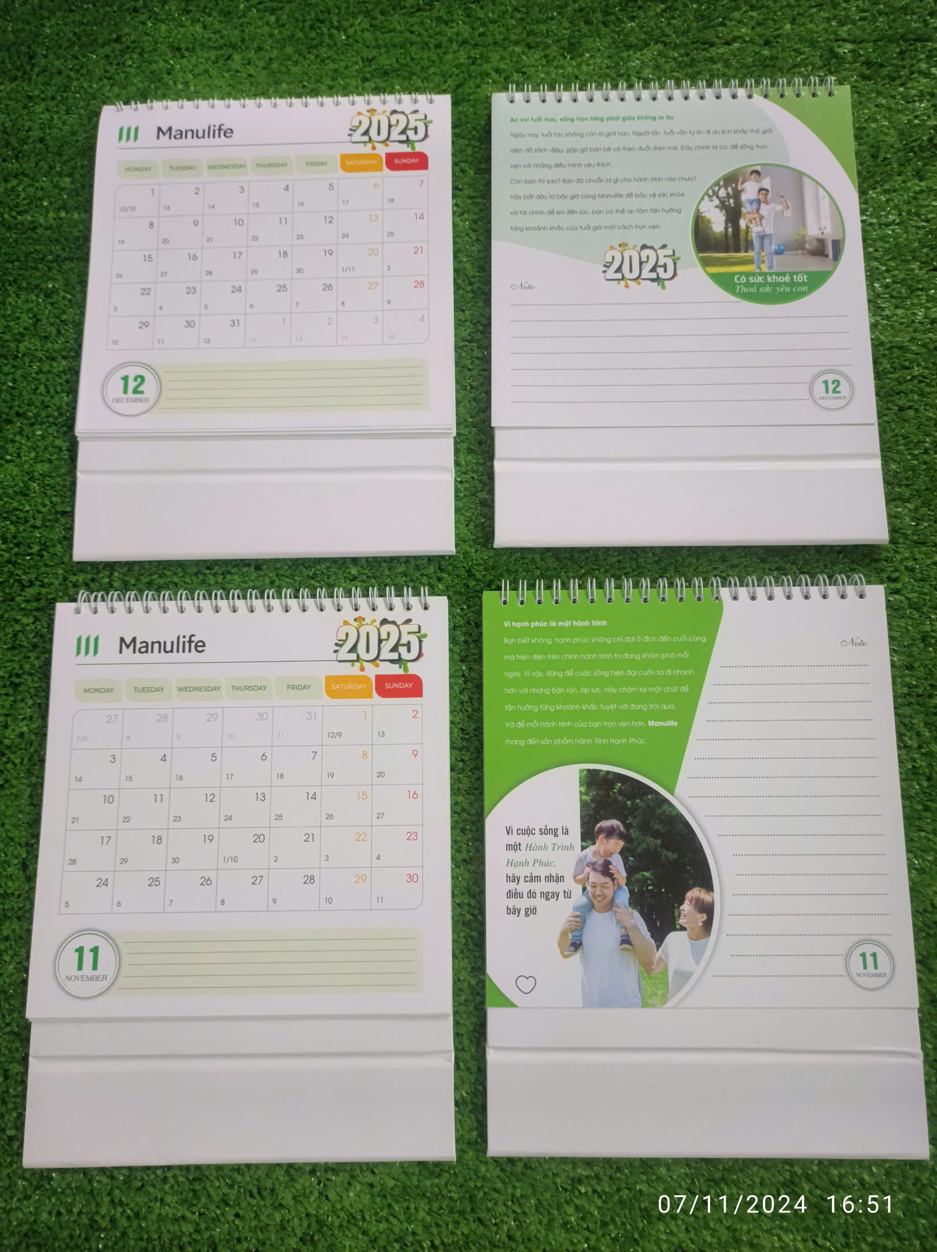 [HCM] Lịch để bàn 2025 ( in hình Manulife)