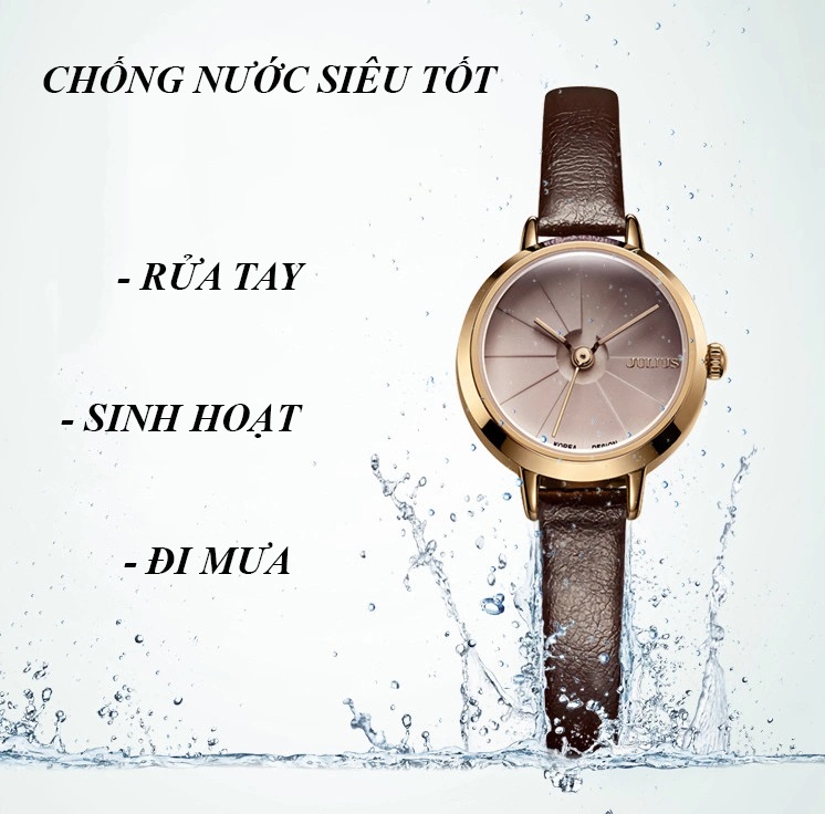 Đồng hồ nữ Julius Hàn Quốc JA-979 dây da