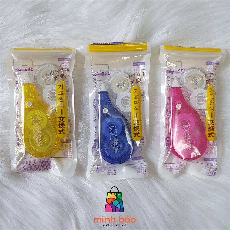 XÓA KÉO CENVAVA MINI 0428 (2 IN 1, 1 XÓA KÉO + 1 RUỘT THAY THẾ)