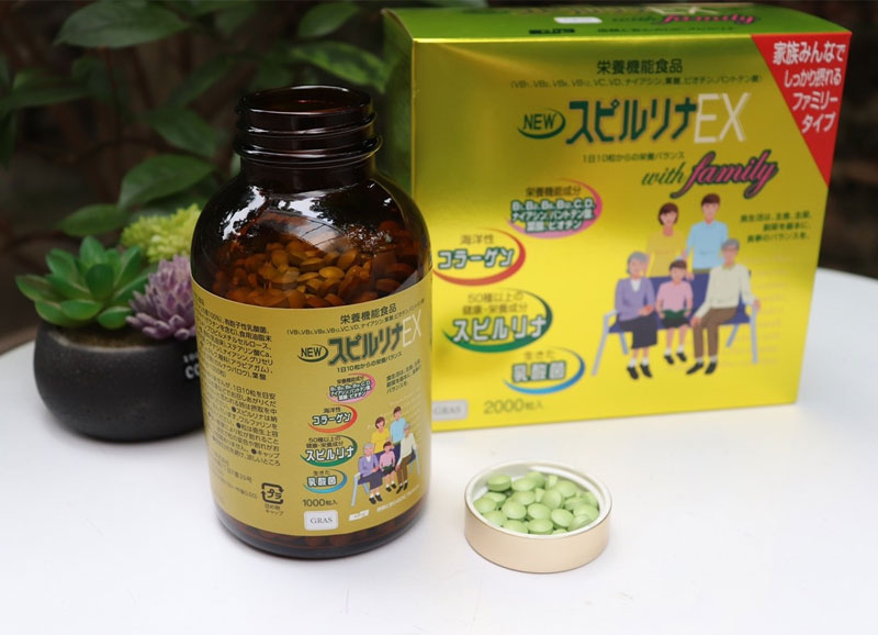 Tảo vàng cao cấp Sprirulina ex 2000 viên