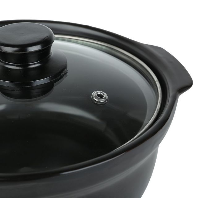 Nồi Đất Kho Cá Thịt Nấu Cháo Nắp Kính Cao Cấp