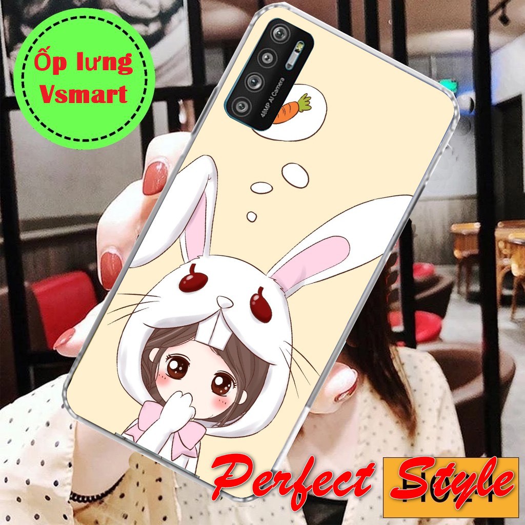 Ốp lưng silicon in UV thỏ cute Vsmart Live 4 joy 3 joy 4 active 3 star 3 active 1 plus joy 1 plus joy 3 star 5 Aris
