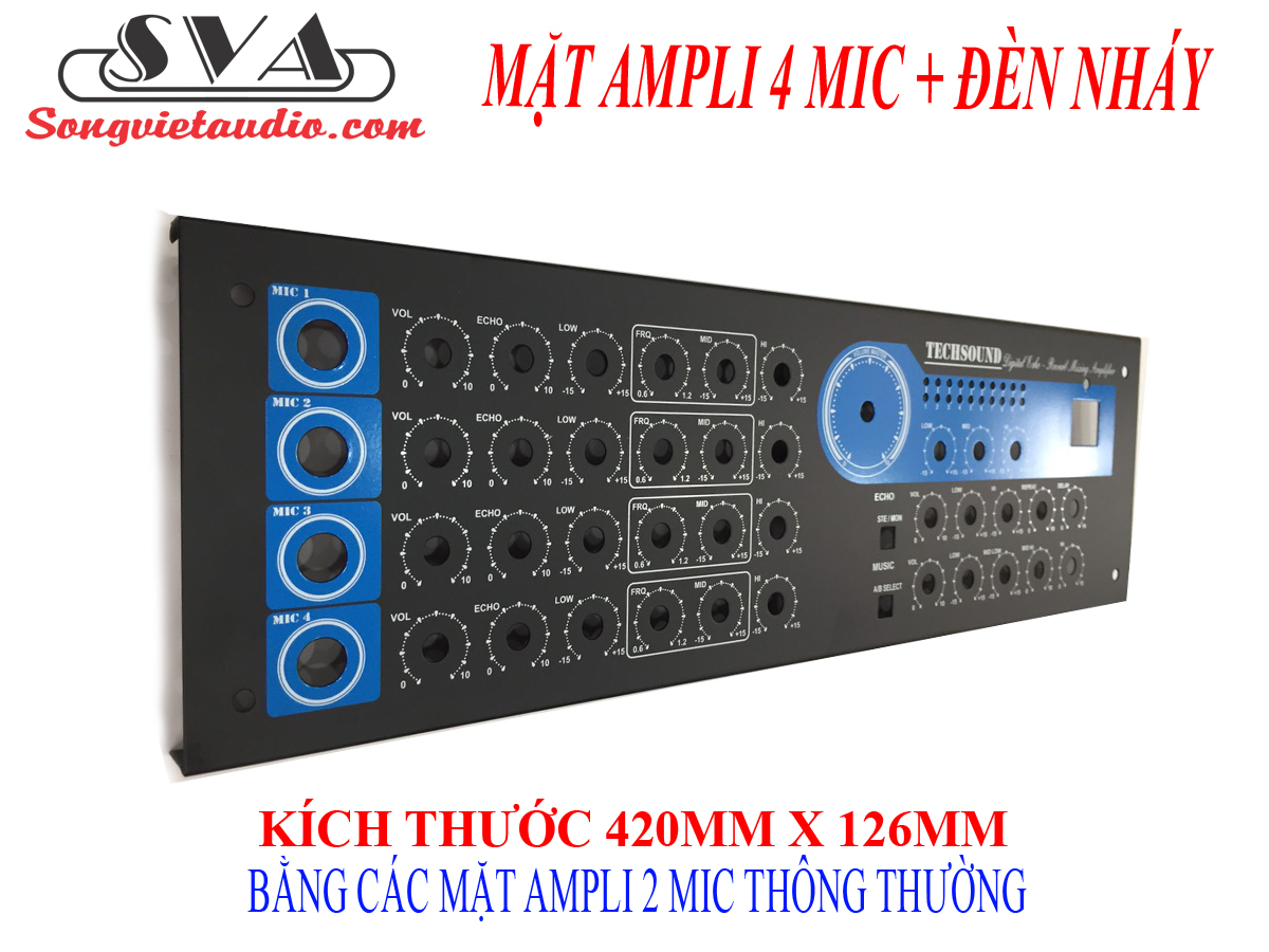 MẶT AMPLI 4 MIC PA2400