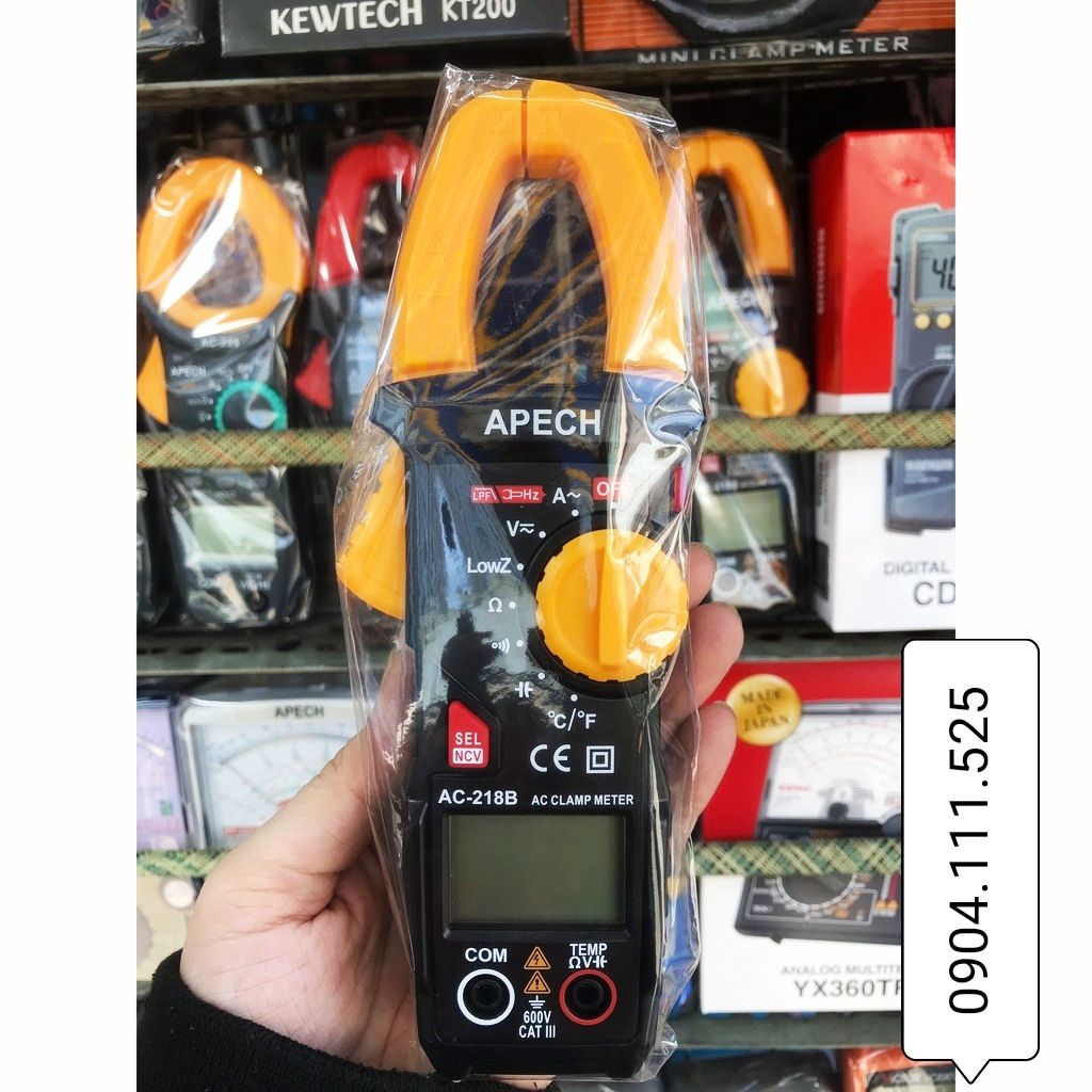 Ampe kìm đo dòng AC APECH AC-218B (600A) 