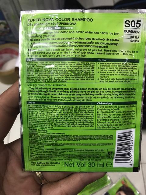 [HCM]DẦU GỘI NHUỘM TÓC THẢO DƯỢC SUPER NOVA