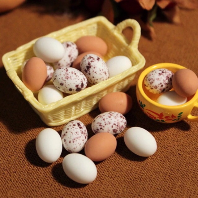 Charm quả trứng mini, trứng ốp la, trứng bể
