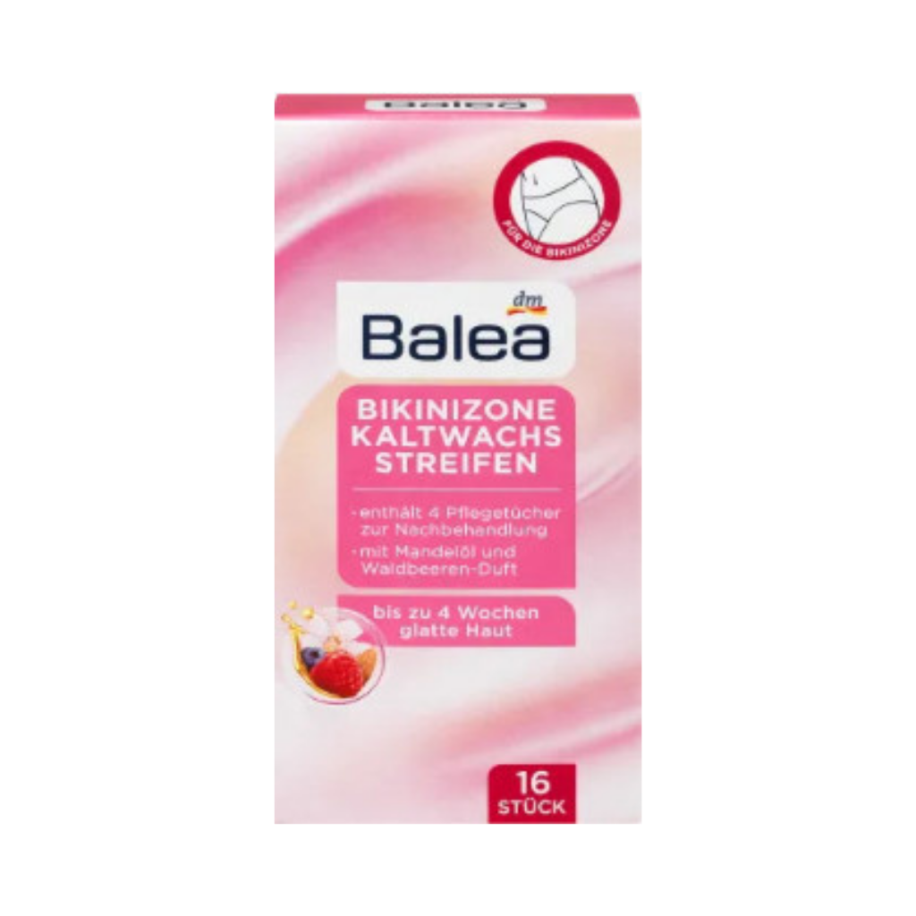Miếng dán wax lông vùng bikini, lông mặt, mép, ria, lông mày Balea 16 miếng
