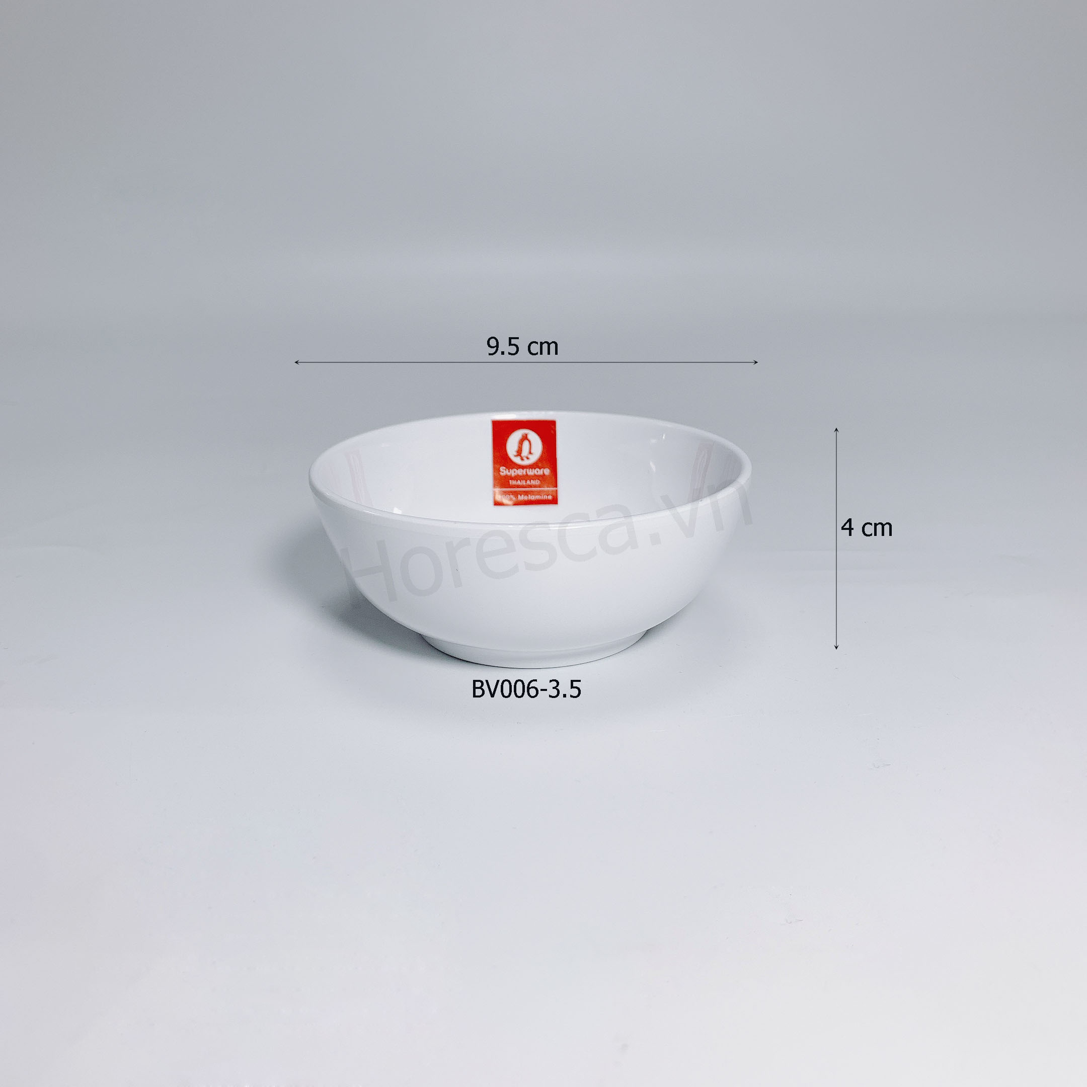 Bộ chén đĩa chấm Superware Nhựa phíp 100% melamine Trắng