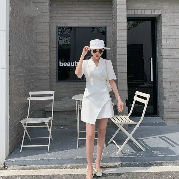 ĐẦM DỰ TIỆC VEST NÚT XÉO BELA DRESS