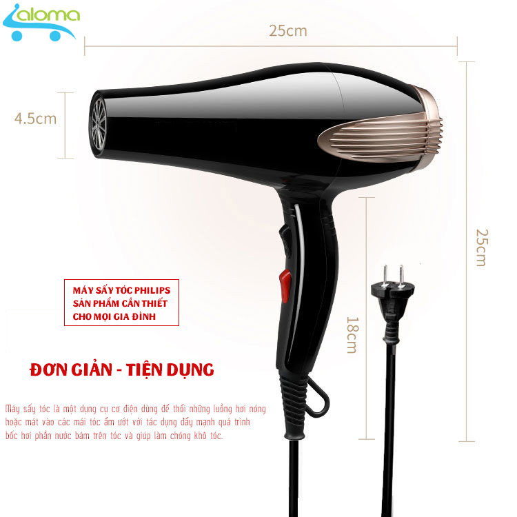 Máy sấy tóc 6 chế độ Chaoba 2800W CB2219 (kèm đầu dẹp)