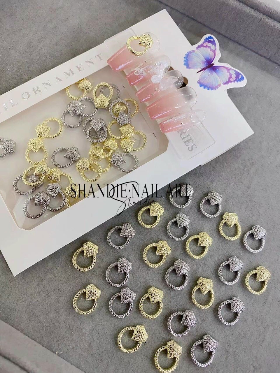 Charm Đính Móng ,Charm Kim Loại Đủ Mẫu Cao Cấp - Mini Nails