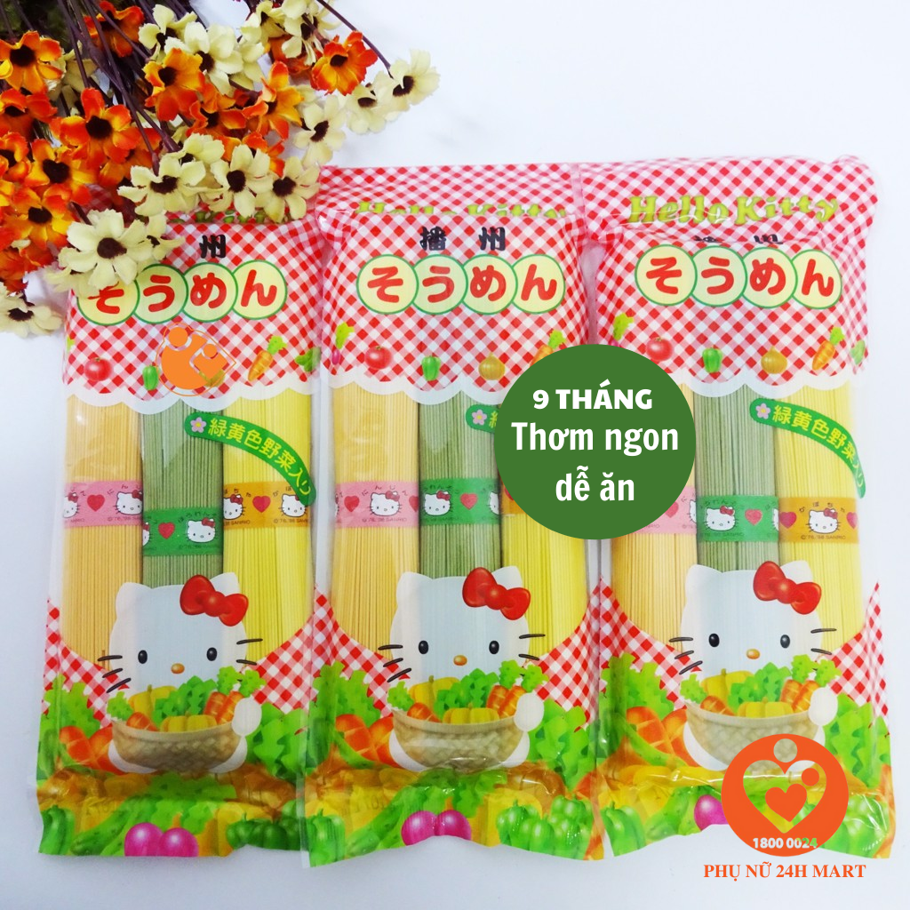 Mì Somen rau củ Hello Kitty cho bé [ HSD 2023 ]