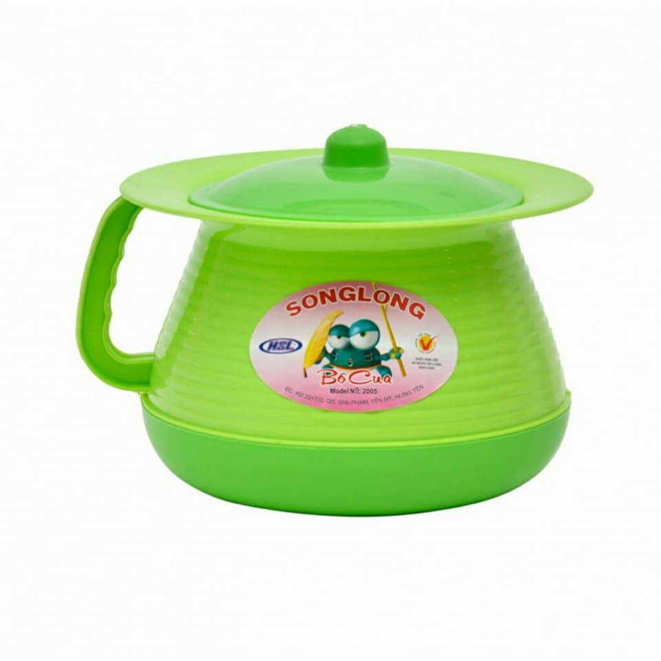 Bô Vệ Sinh Tròn (Bô Cua Có Quai + Nắp Đậy)