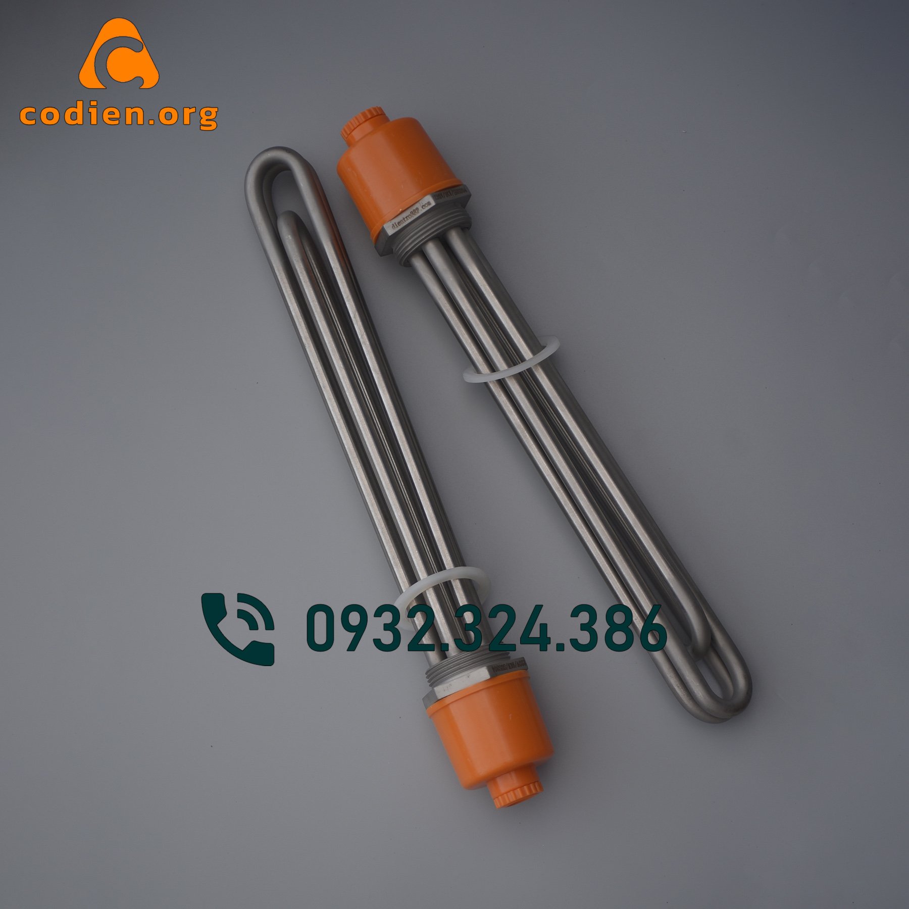Điện trở củ ren 48,công suất 9kw, 12kw, 4kw, 6kw dùng để đun nước, nấu rượu, đun dầu, hóa chất các loại, chất liệu innox 304
