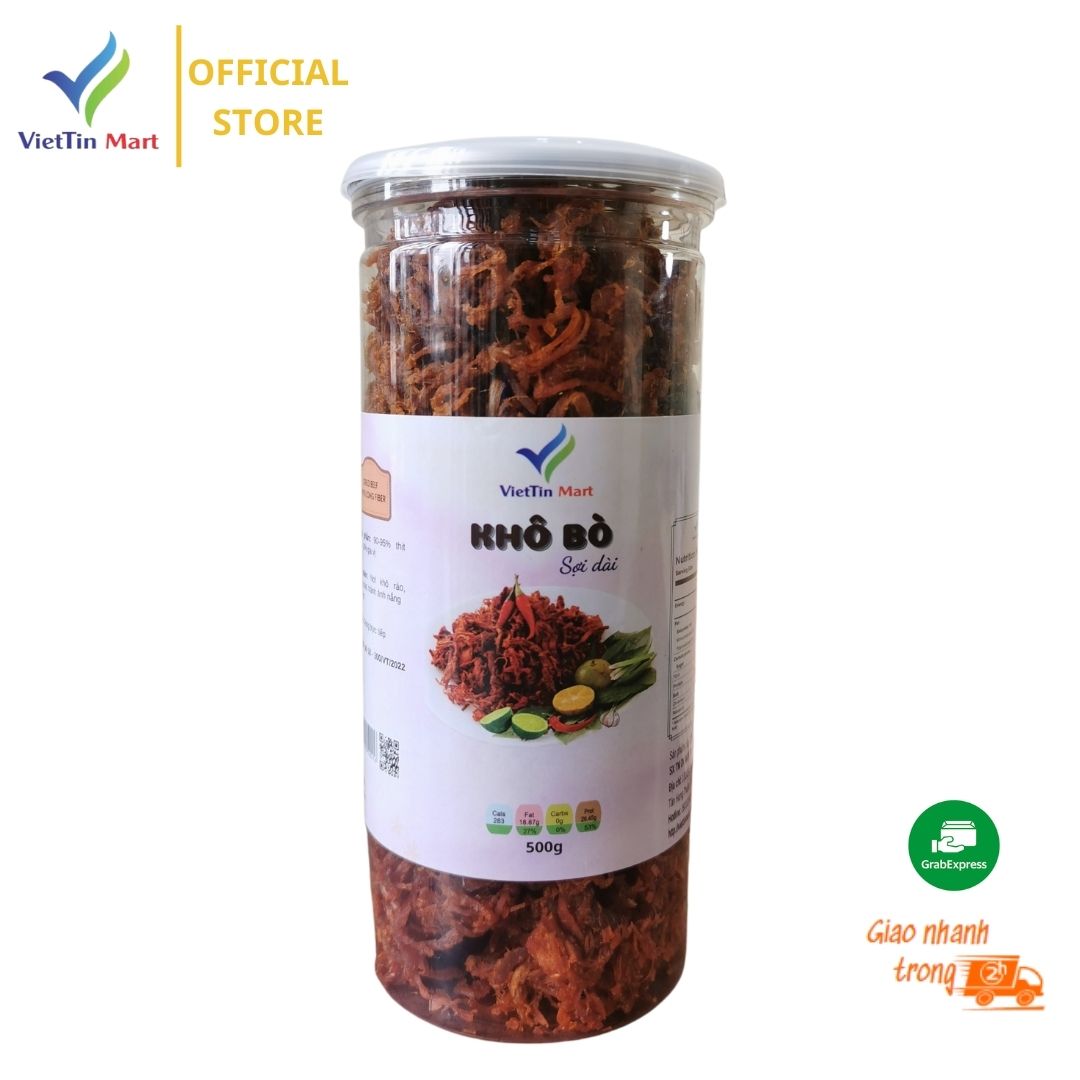 500GR [LonPet] KHÔ BÒ XÉ SỢI DÀI LOẠI 1