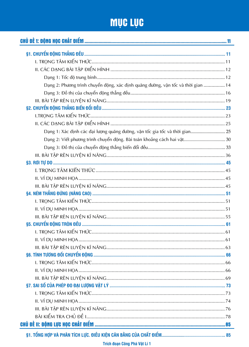 CÔNG PHÁ VẬT LÍ 1 (LỚP 10)