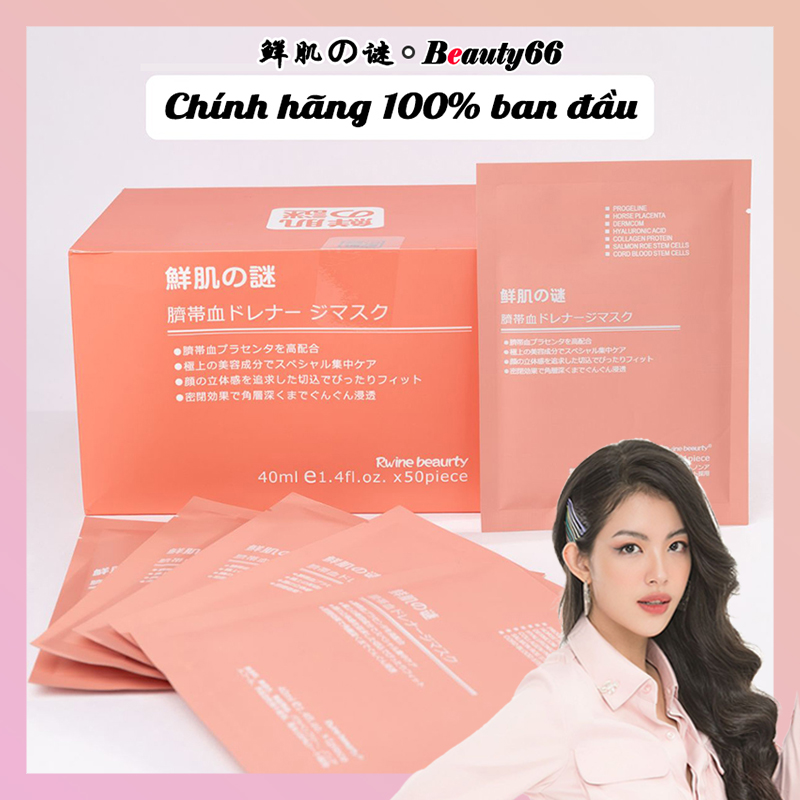 Beayty66 Nhật bản Mặt nạ dưỡng trắng da căng bóng Dưỡng ẩm Chính hãng Vitamin c Trị thâm 50 miếng 1 hộp  A1HDJHK