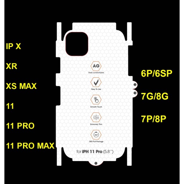 Dán lưng Film PPF Chống vân tay Iphone 12 / 12 Pro Max / 7Plus / 8Plus / X / XS / Xs Max / 11 / 11 Pro / 11 Pro Max