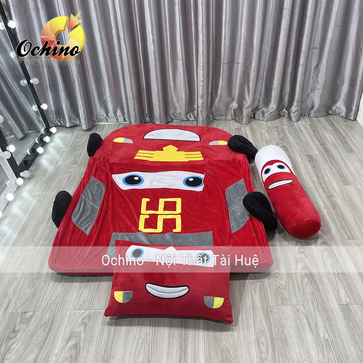 Giường nệm cho bé hình thú siêu cute, Giường nệm thú bông cho bé 1m6-1m1