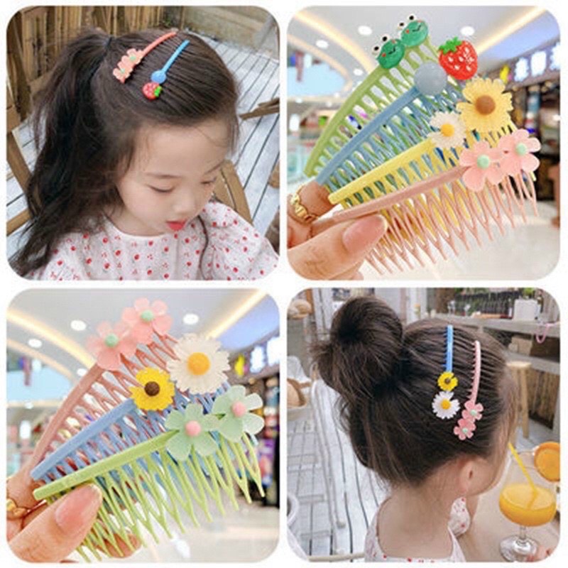 Lược cài tóc đính hoa dễ thương cho cho bé gái