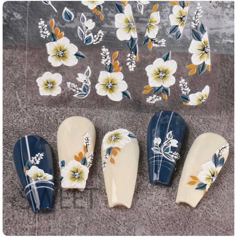 Stick lụa 5d cao cấp - mẫu mới 2023 -phụ kiện trang trí nail