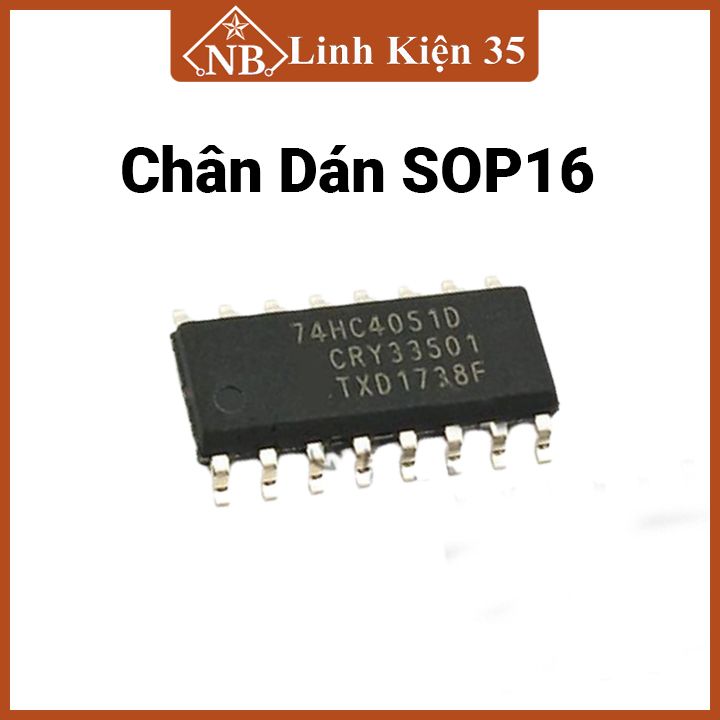 Ic 74hc4051 dip16/sop16 - ứng dụng bộ ghép kênh / phân kênh 8:1 analog hoặc kỹ thuật số