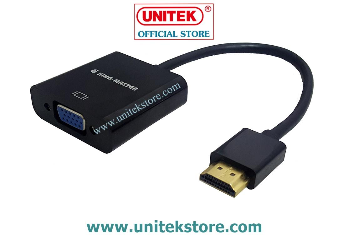 [UNITEK STORE] CÁP CHUYỂN HDMI SANG VGA KINGMASTER (KM008)