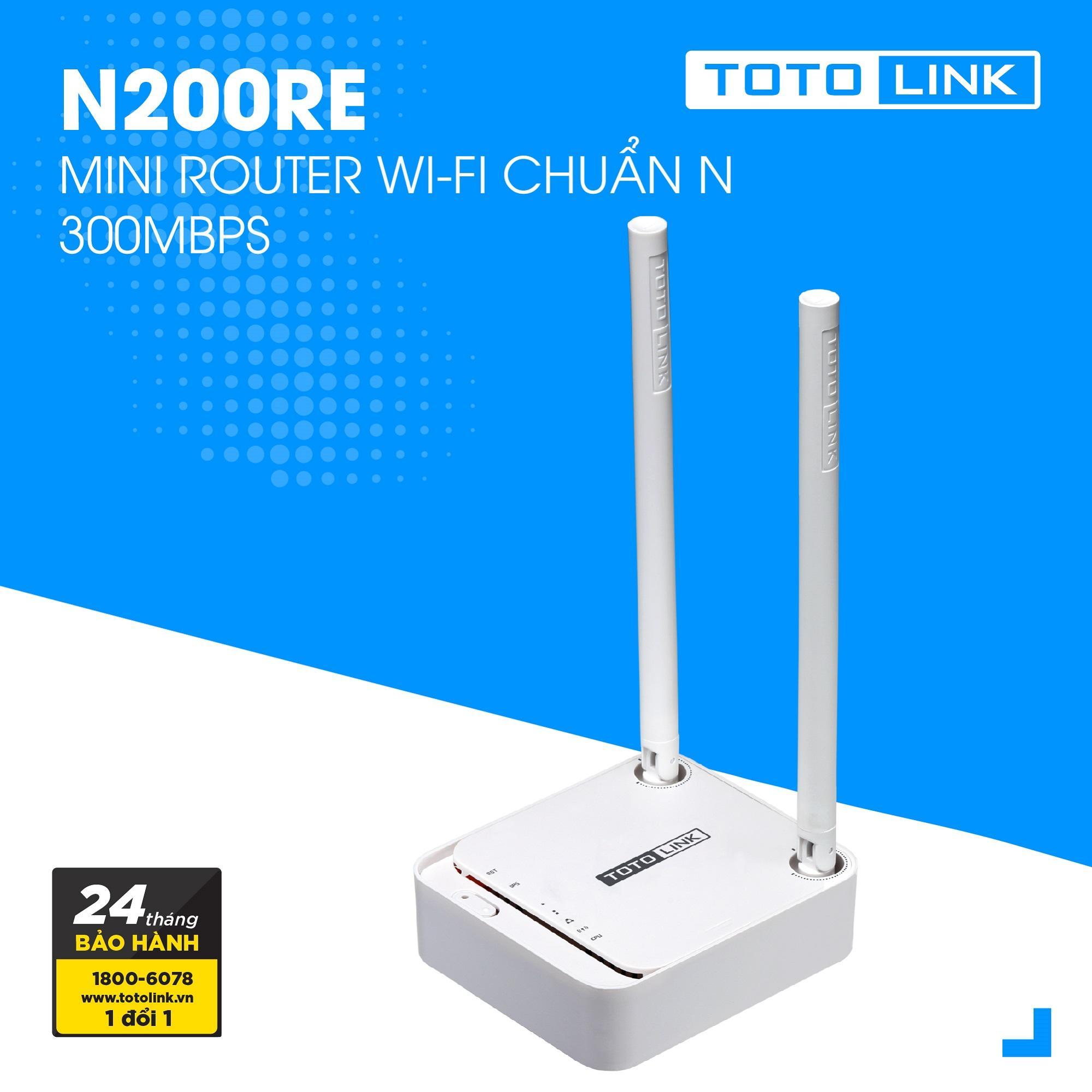 Router WiFi 300Mbps TOTOLINK N200RE-v3(Trắng) - Hãng phân phối chính...