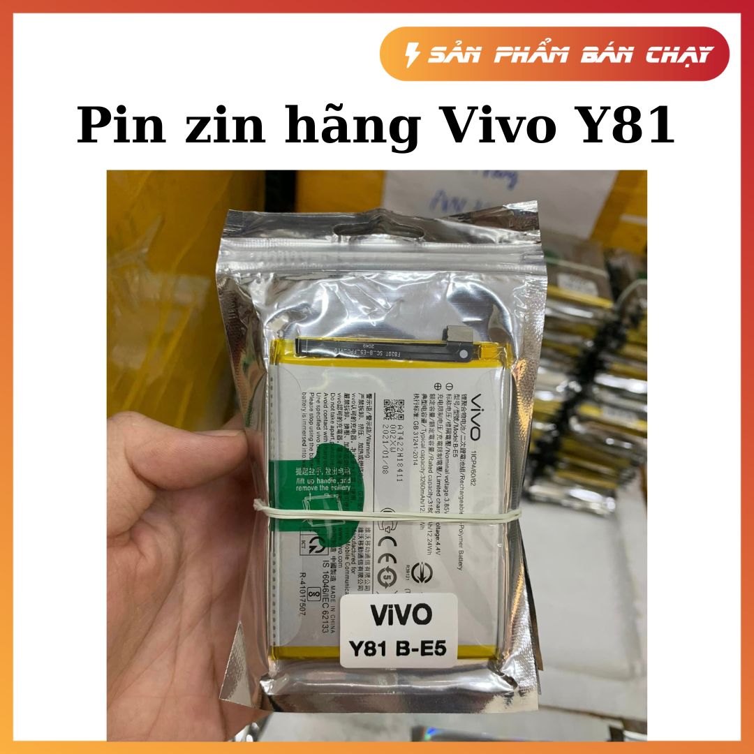 Pin Vivo Y81 zin chính hãng Vivo sản xuất, Dung lượng 3260mAh, Bảo hành 3 tháng