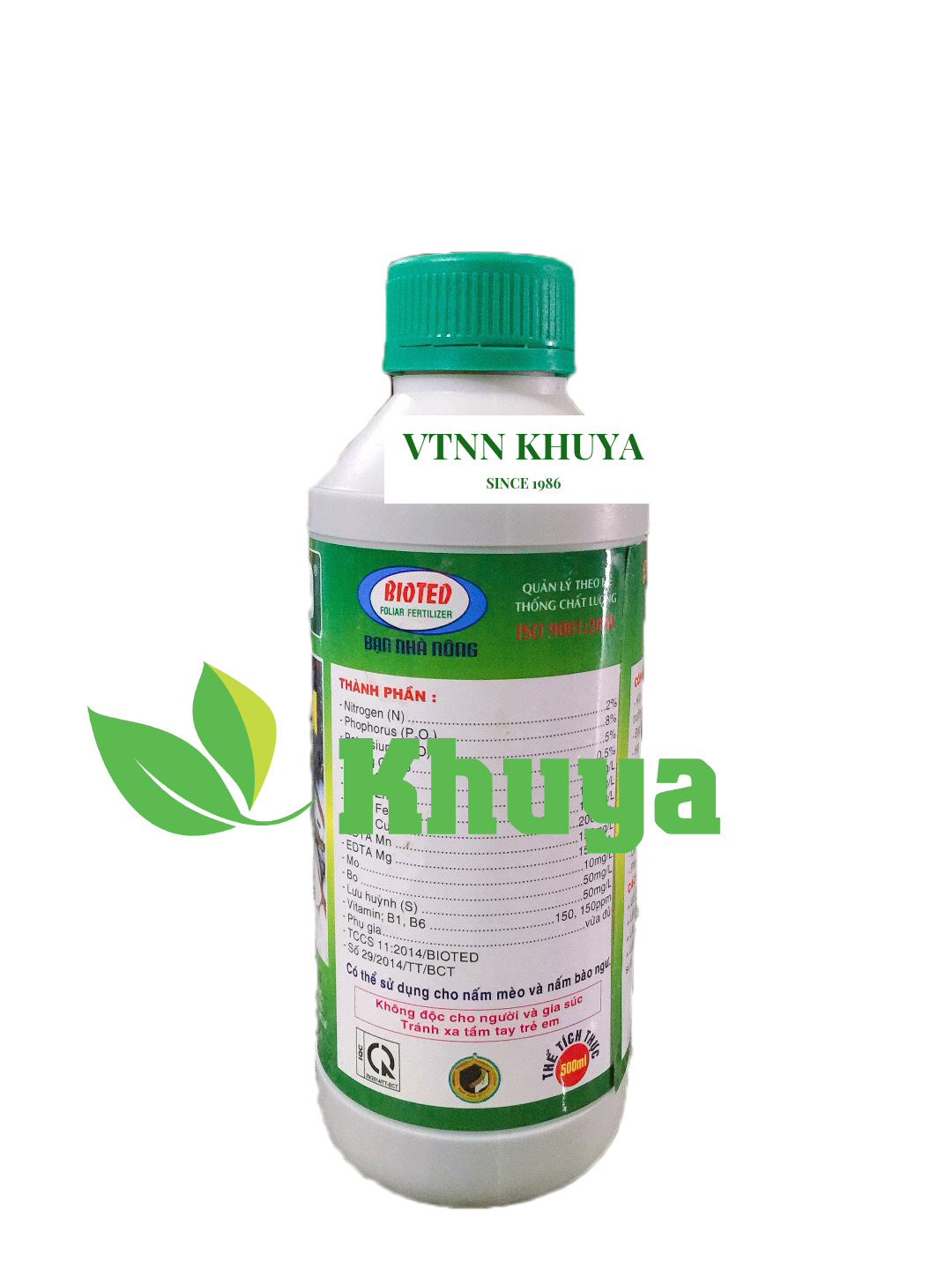 Phân bón tăng trưởng Bioted nấm rơm 500ml