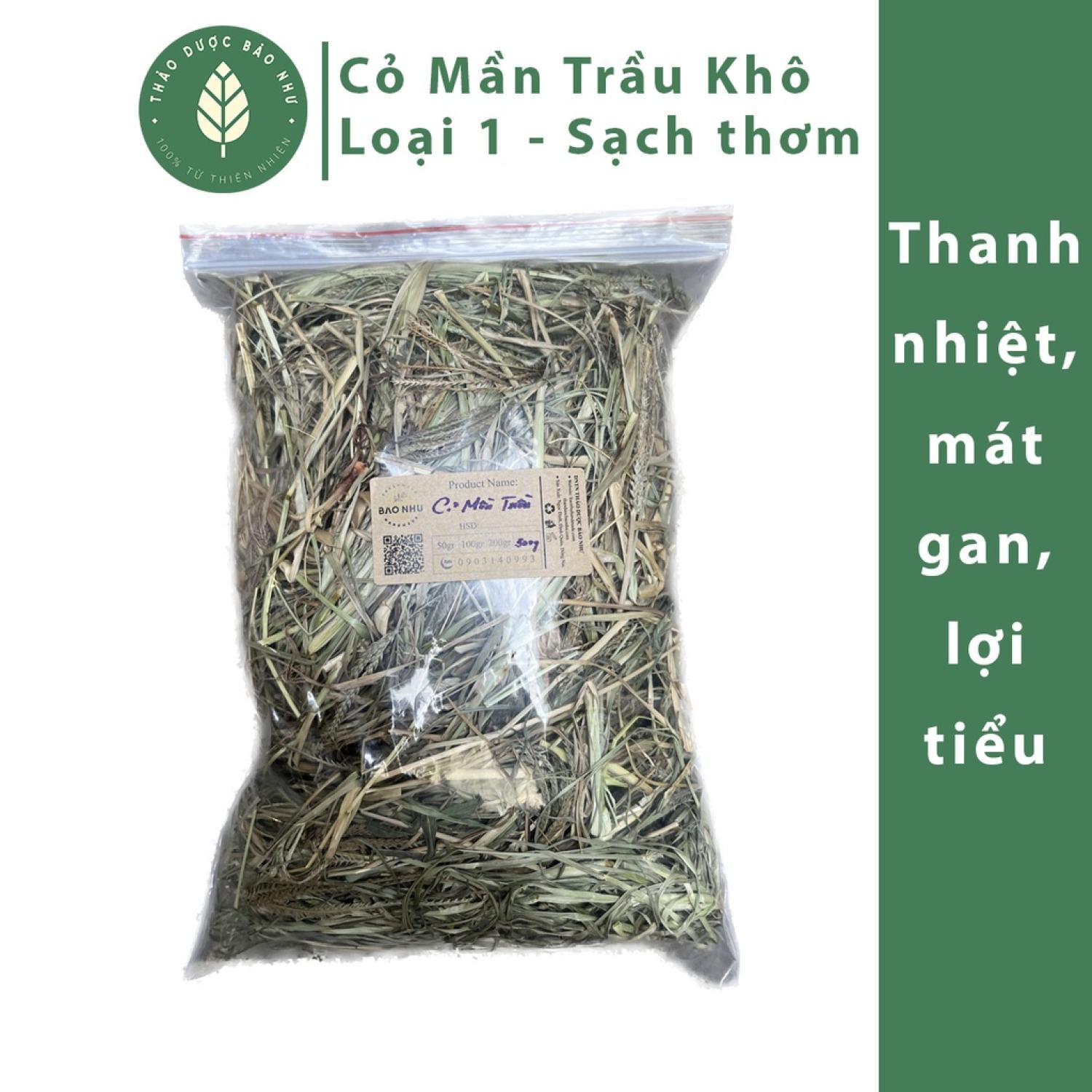 Cỏ Mần Trầu khô sạch giúp mát gan mượt tóc