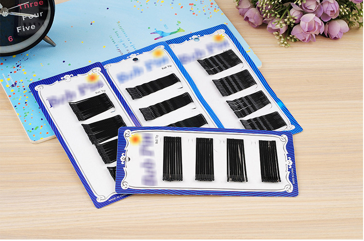 Set of 36 clip hair-clip floss color black