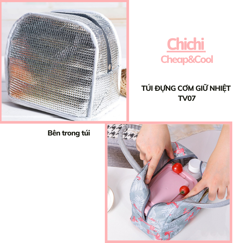 Túi đựng hộp cơm giữ nhiệt văn phòng cỡ lớn chống thấm nước ChiChi TV07